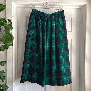 Vintage Pendleton Tartan Plaid Midi Skirt